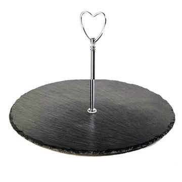 1-Tier Natural Slate Cake Stand
