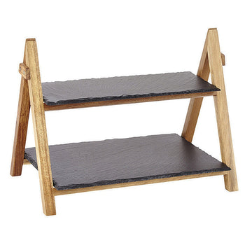 2-Tier Slate Board with Bamboo Holdings