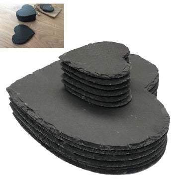 Set of 8 Slate Heart Placemats & Coasters